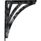 Ekena Millwork Nevio Wrought Iron Bracket, (Triple center brace), Antiqued Silver 2"W x 12"D x 15"H BKTM02X12X15TNEASV - alternate 3